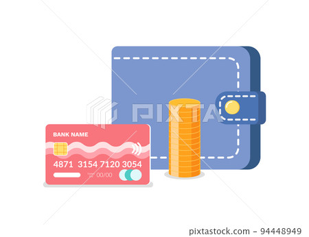 Coin and Cash, Credit Card, Money or Gelt Vector Coin and Cash, Credit Card, Money or Gelt Vector 94448949