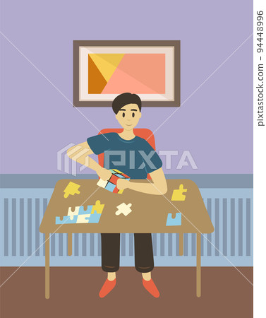 Man Solving Problems and Puzzles, Hobby of Male 94448996
