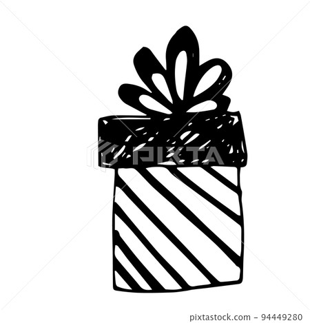 Vector illustration packing box with a bow. 94449280