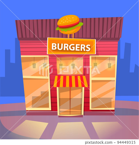 Burgers Cafe, Restaurant Building, Facade Exterior Burgers Cafe, Restaurant Building, Facade Exterior 94449315