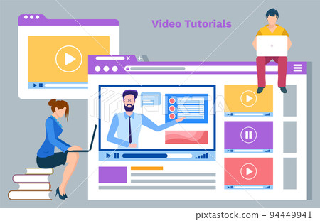 Online Courses Student Learning in Internet Vector Online Courses Student Learning in Internet Vector 94449941