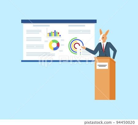 Kangaroo Showing Info on Whiteboard Animal Speaker 94450020