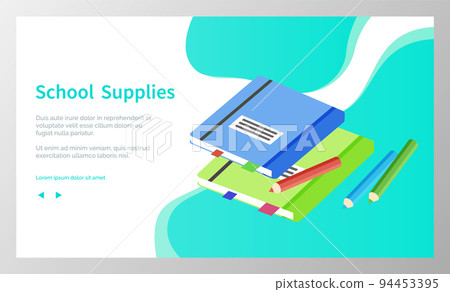 School Supplies, Books and Pencils for Lessons School Supplies, Books and Pencils for Lessons 94453395