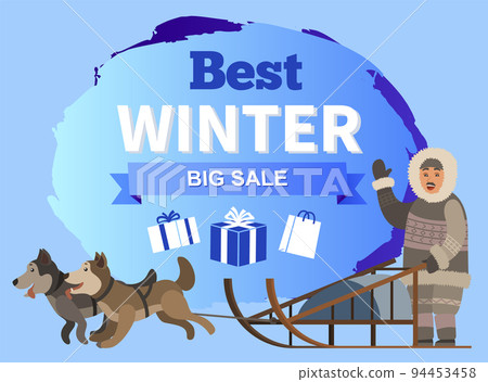 Best Winter Big Sale Promotional Poster with Eskimo 94453458
