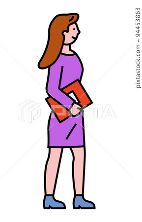 Business Consulting of Worker with Document Vector 94453863