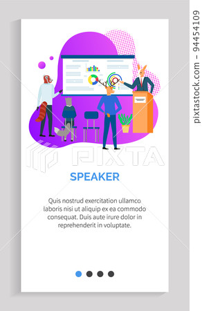 Speaker on Meeting, Hipster Animal on Presentation 94454109