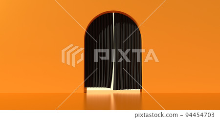 Curtain with an arch - minimal design - 3D Curtain with an arch - minimal design - 3D 94454703