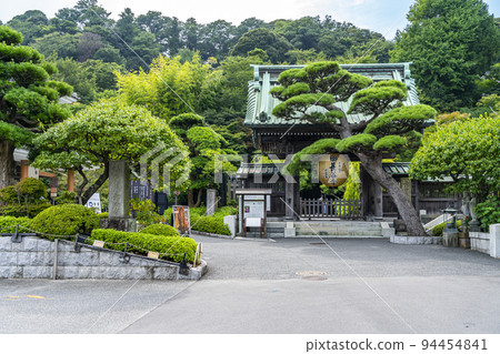 [神奈川縣]綠蔭和金燈籠環繞的長谷寺門 94454841