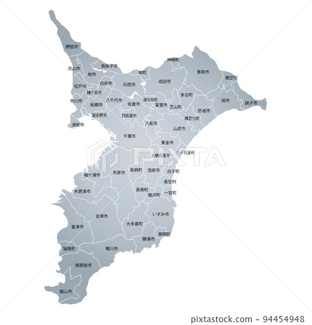 Chiba prefecture and municipalities map 94454948