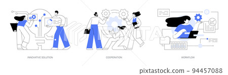 Business efficiency abstract concept vector illustrations. 94457088