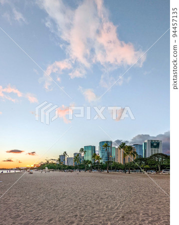 Spectacular view of Honolulu city, Oahu Spectacular view of Honolulu city, Oahu 94457135