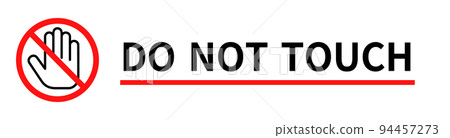 “請勿觸摸”標誌（英文，水平） 94457273
