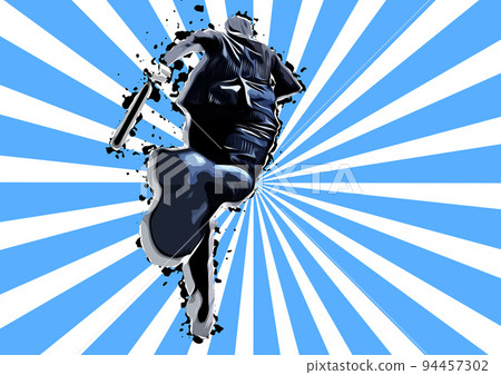 3d illustration of back view of running businessman 3d illustration of back view of running businessman 94457302