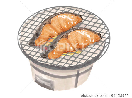 Hand-painted grilled salmon 01_1 94458955