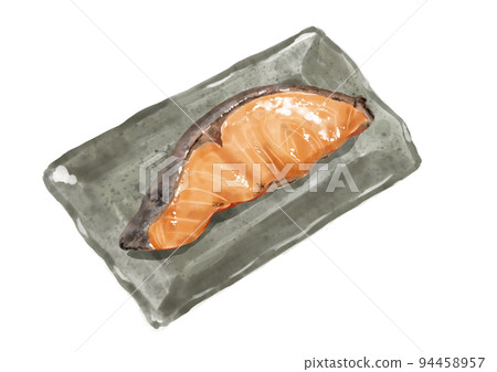 手繪烤三文魚01_2 手繪烤三文魚01_2 94458957