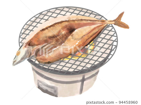 手繪烤秋刀魚02_1 手繪烤秋刀魚02_1 94458960