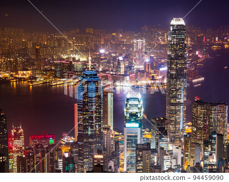 Hong Kong Million dollar night view from Victoria Peak 94459090