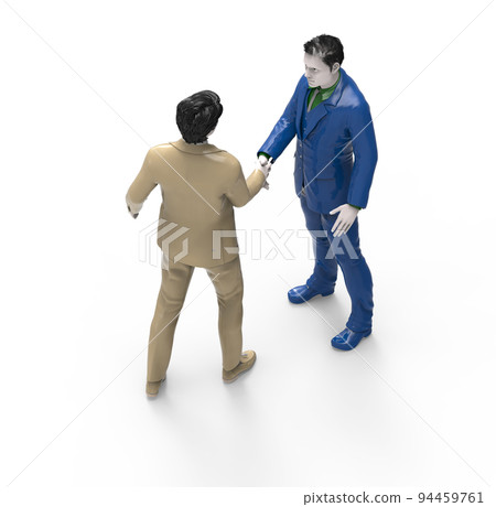 CG human shaking hands 94459761