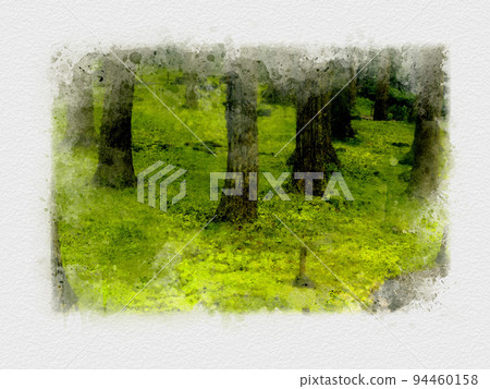 Japanese shrine moss / Japanese garden / stone monument moss / stone statue moss / Japanese scenery / deep moss forest Japanese shrine moss / Japanese garden / stone monument moss / stone statue moss / Japanese scenery / deep moss forest 94460158