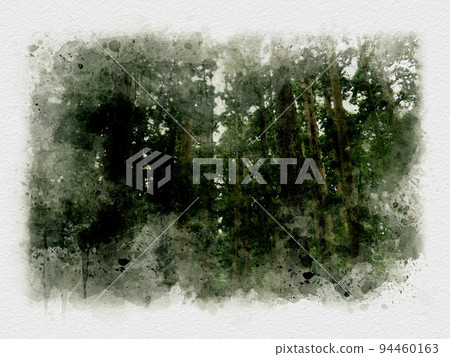 Japanese shrine moss / Japanese garden / stone monument moss / stone statue moss / Japanese scenery / deep moss forest 94460163