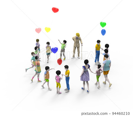 children and people in a circle 94460210