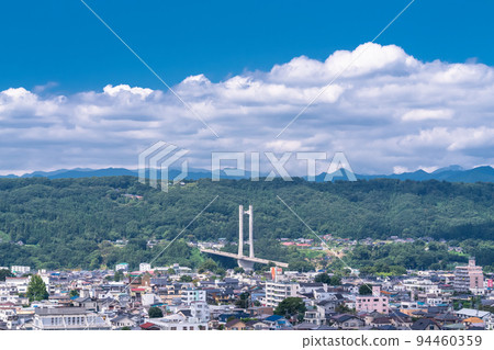 《Saitama Prefecture》Cityscape of Chichibu downtown / View of Hitsujiyama Park overlooking hill 《Saitama Prefecture》Cityscape of Chichibu downtown / View of Hitsujiyama Park overlooking hill 94460359