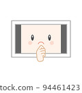 Thinking pose anthropomorphic tablet 94461423