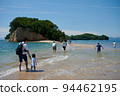 Tourists crossing the sea, Angel Road, Shodoshima, Kagawa Prefecture 94462195