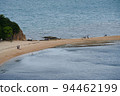 Telescopic view of Angel Road at low tide, Shodoshima, Kagawa Prefecture 94462199