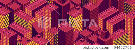 Isometric futuristic city vector illustration Isometric futuristic city vector illustration 94462796