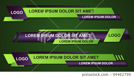 Set futuristic lower thirds set template vector. Template layout design banner for bar Headline news title. Modern design style Set futuristic lower thirds set template vector. Template layout design banner for bar Headline news title. Modern design style 94462799