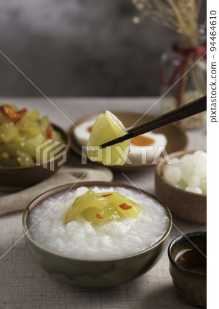 chinese pickled mustard greens , spicy salad pickle cabbage with sesame oil 94464610