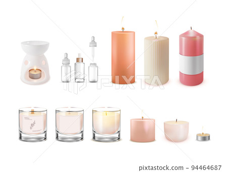 Realistic Detailed 3d Aromatherapy Concept Element Set Include of Lamp Aroma, Essential Oil Bottle and Scented Candle . Vector illustration Realistic Detailed 3d Aromatherapy Concept Element Set Include of Lamp Aroma, Essential Oil Bottle and Scented Candle . Vector illustration 94464687