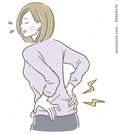 A woman with a hurting back 94464976