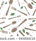 spoon and fork seamless pastel pattern for menu 94466616