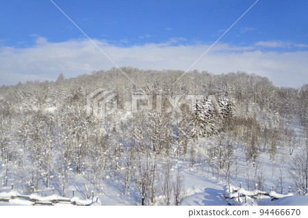 Hokkaido in winter 2021, scenery from Nayoro-Bifuka Road 94466670