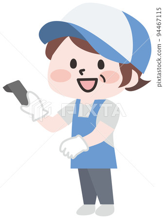 Illustration of staff doing picking work Illustration of staff doing picking work 94467115