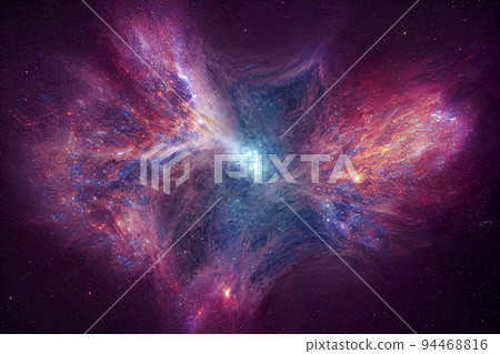 Beautiful multicolor landscape of an alien planet. 94468816