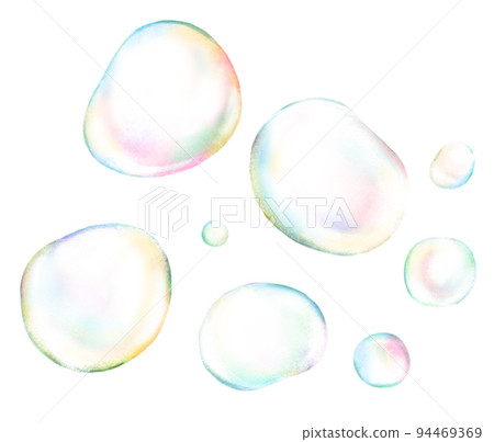 五顏六色的肥皂泡的插圖 94469369