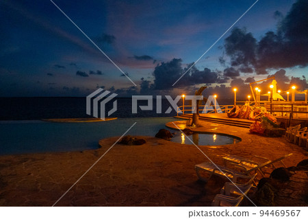 Infinity pool at night, Ishigaki Island Infinity pool at night, Ishigaki Island 94469567