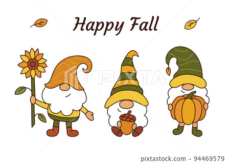 Fall gnome card Fall gnome card 94469579