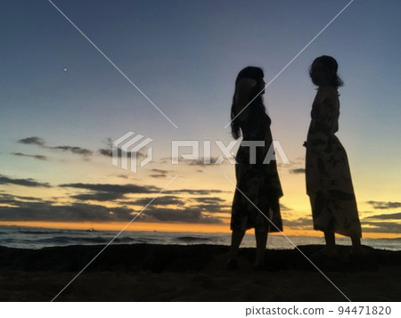Sunset and silhouette Sunset and silhouette 94471820