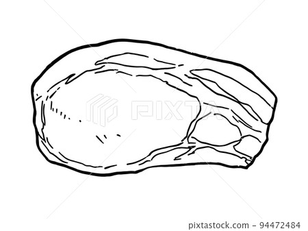 線描插圖食品豬肉橫截面 線描插圖食品豬肉橫截面 94472484