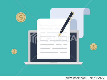 Earn money by writing blogs and articles! Illustration material of 94475927