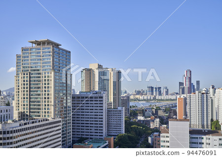 Apartment, high-rise building, company, office, office, Mapo Bridge, stock market, Yeouido, Yeongdeungpo-gu, Mapo-gu, Han River, Seoul 94476091