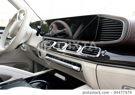 Interior of prestige modern car with leather seats 94477979