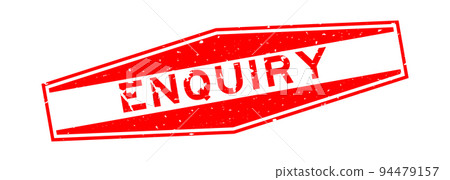Grunge red enquiry word hexagon rubber seal stamp on white background Grunge red enquiry word hexagon rubber seal stamp on white background 94479157