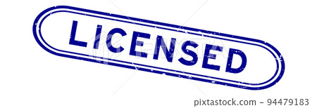 Grunge blue licensed word rubber seal stamp on white background Grunge blue licensed word rubber seal stamp on white background 94479183