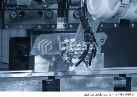 The high technology sheet metal forming by robotic arm with hydraulic press brake machine. 94479449