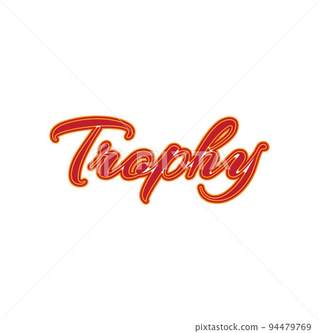 Trophy lettering title design for t-shirt Trophy lettering title design for t-shirt 94479769